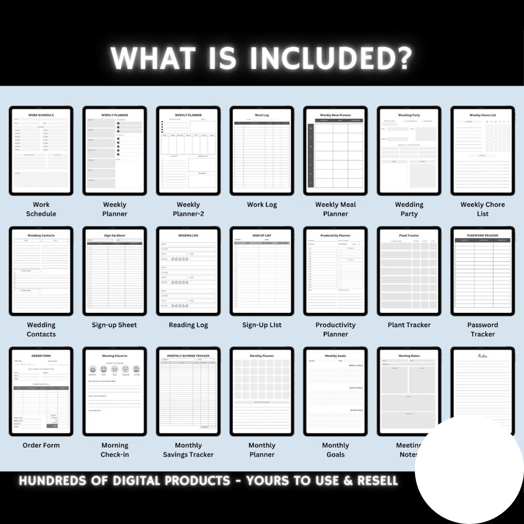 13,000+ Canva Templates Mega Bundle | 250+ PLR & MRR Planners, Journals, Trackers & More - Image 3